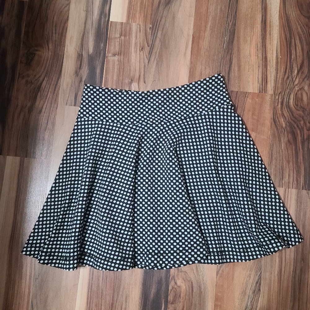 Polka Dot Flared Skirt